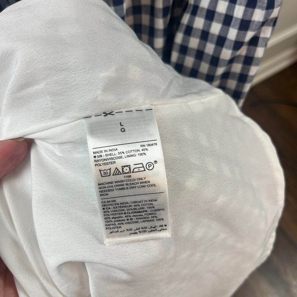 NWOT Old Navy Tiered Gingham Printed Maxi Cami Swing Dress - Large - Picture 6 of 8